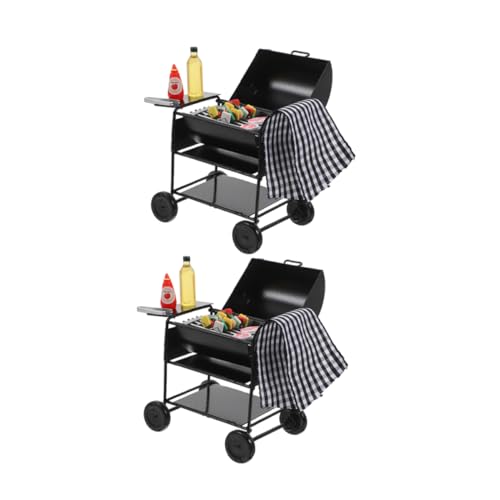 Abaodam 2 Sätze Miniature BBQ Grill Modell Set Metall Puppenhaus Grill mit Schwarzer Oberfläche Detailgetreues Miniatur Outdoor Grillofen Zubehör für Puppenhaus Küche und Dekoration Abaodam 2 Sätze Miniature BBQ Grill Modell Set Metall Puppenhaus Grill mit Schwarzer Oberfläche Detailgetreues Miniatur Outdoor Grillofen Zubehör für Puppenhaus Küche und Dekoration von Abaodam