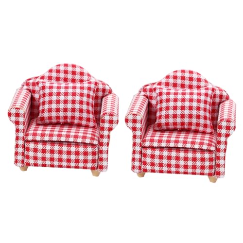 Abaodam Puppenstubenmöbel 2 Sätze Puppenstubensofa Miniaturmöbel Puppenhäuser Puppenhausmöbel Puppenhochstuhl Puppenzubehör Für Kinderspielzeug Minisofa Puppenhaus-holzcouch Stoff Rot Puppenmöbel Abaodam Puppenstubenmöbel 2 Sätze Puppenstubensofa Miniaturmöbel Puppenhäuser Puppenhausmöbel Puppenhochstuhl Puppenzubehör Für Kinderspielzeug Minisofa Puppenhaus-holzcouch Stoff Rot Puppenmöbel von Abaodam