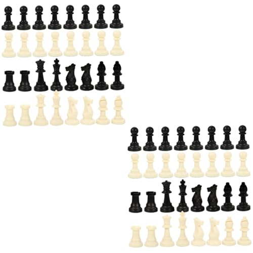 Abaodam 2 Sätze Schachfiguren Schach zubehör bauernopfer Schachbrett Schach Denksport-Spiel Spielzeug Schach Ersatz Brettspiele Bauern pp Stück chinesisches Schach Eltern-Kind Plastik von Abaodam