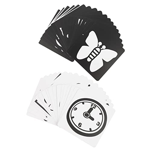 Abaodam 2 Sätze Schwarz-Weiß-Trainingskarte Babykarten Sinnesbücher für Babys spielzeughandys für Babys babyspielzeug neugeborenes für Kleinkinder Abaodam 2 Sätze Schwarz-Weiß-Trainingskarte Babykarten Sinnesbücher für Babys spielzeughandys für Babys babyspielzeug neugeborenes für Kleinkinder von Abaodam