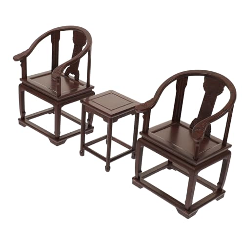 Abaodam 2 Sätze Simulationstisch und Stuhl Sessel Rätsel Montagespielzeug Kindertisch und Stühle Kinderspielzeug Vintage-Sessel-Puzzle Leistendekor gebaut Blöcke Möbel von Abaodam