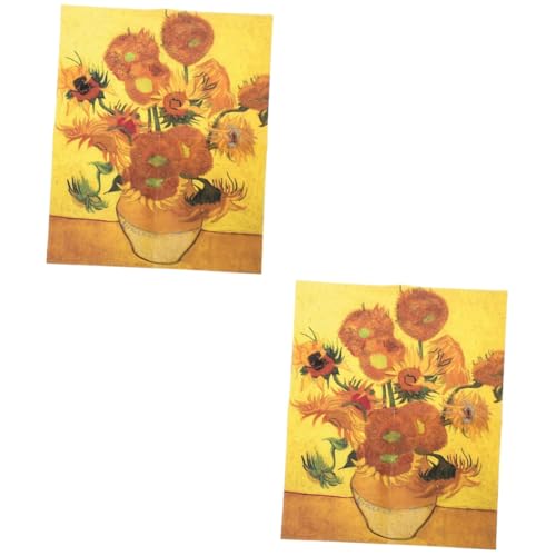 Abaodam 2 Sätze Sonnenblumen-Puzzle Erwachsenes Teenager-Spielzeug Familien Lehrreich Hand-Augen-koordinationsspiel Lernspielzeug Kind Papier Erwachsener Rätsel von Abaodam