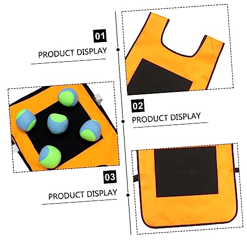 Abaodam 2 Sätze Sticky Ball Weste Outdoor Gruppenspielzeug Interaktives Wurfspiel für Jungen und Mädchen Fördert Motorische Fähigkeiten Kooperation und Eltern Junge Zufällige Farbe von Abaodam
