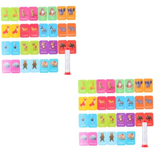 Abaodam 2 Sätze Trainingskarte Spielzeug Anerkennungskarten Passende Erinnerungskarten für Kinder Aufklärung Karten Puzzle Brettspiel Baby von Abaodam