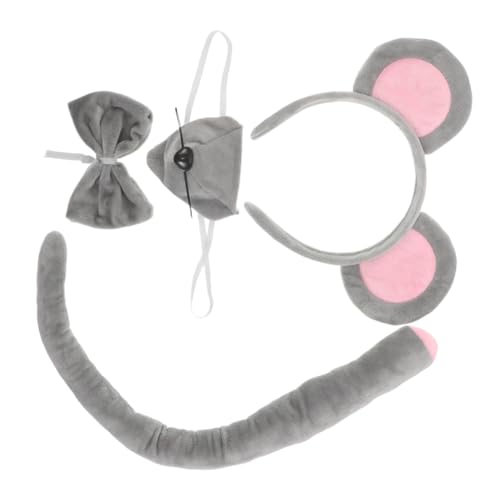 Abaodam 2 Sätze Weiche Mäuse Ohren Haarreif Nase Fliege Reusable Halloween Tier Kostüm Dekoration für Karneval Rollenspiele und Festlichkeiten Abaodam 2 Sätze Weiche Mäuse Ohren Haarreif Nase Fliege Reusable Halloween Tier Kostüm Dekoration für Karneval Rollenspiele und Festlichkeiten von Abaodam