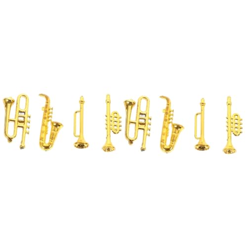 Abaodam 2 Sätze klassisches Musikinstrument Mini-Kunststoff-Musikinstrument Hauszubehör für Spielzeuge Saxophon Mini-Hauseinrichtung Mini-Musikinstrumentenmodell Weihnachtsbaum schmücken von Abaodam