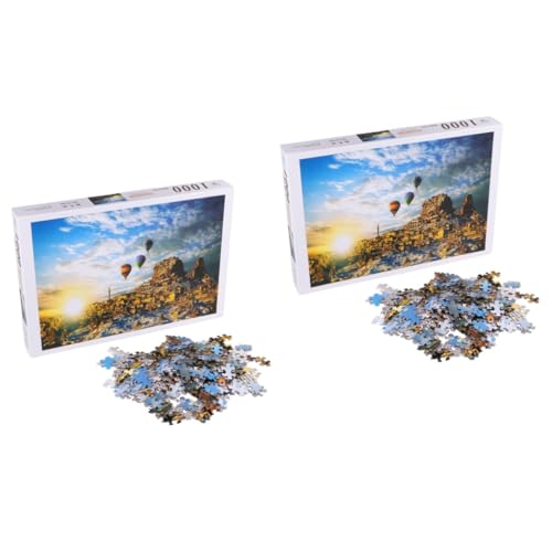 Abaodam 2 Satzteile Papierpuzzle Feinmotorikspielzeug Puzzle-Spielzeug Kinderpuzzle Rätsel für Erwachsene rätsel Erwachsene Früherziehungsspielzeug Puzzle für Erwachsene Schön Ballon malen von Abaodam