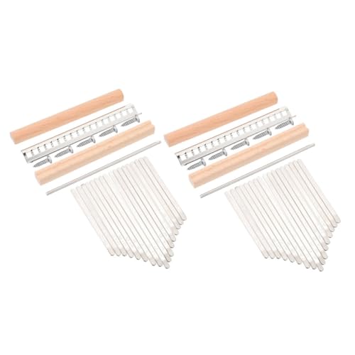 Abaodam 2 Set Tastenzubehör Elektrisches Daumenklavier Schlüssel Daumenklavier Musikinstrument Daumenklavier für Erwachsene Klaviernoten Aufkleber Musikinstrument Kit Finger Piano Beige Metall von Abaodam