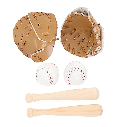 Abaodam 2 Sets Baseball Softball Hülle Miniatur Baseballschläger Zum Basteln Baseballhandschuh Tortenaufsatz Spiel Baseball Dekorationen Mini Baseball Modell Produktbasen von Abaodam