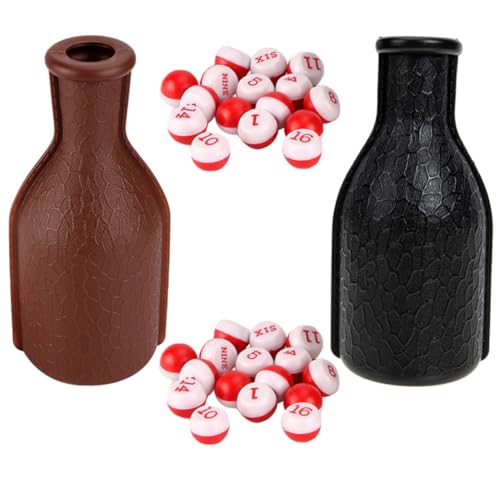 Abaodam 2sätze Tragbare Plastik Billard Würfel Party Dice Set Mit Billiard Flasche Für Billardspiel Und Unterhaltung Perfektes Für Billardfans von Abaodam