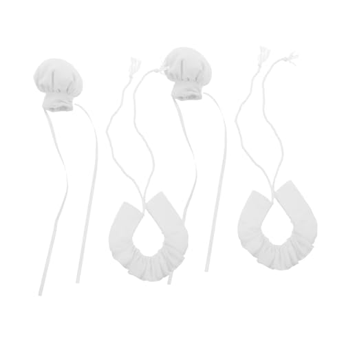 Abaodam 2 Sets Dekoratives Hutset Kochmütze Mütze Mini Kochmütze Mini Puppenmütze Puppen Puppenzubehör Miniaturhüte Für Puppen Miniatur Winzige Hüte Minihüte Weiß von Abaodam