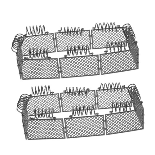 Abaodam 2 Sets Mini-Zaun Für Nutztiere, Abs-Kunststoff, Spielzeug-leitplanke Für Bausteine, Miniatur-sicherheitszaun Für DIY-kriegsszene, Mini-kunststoffzaun von Abaodam