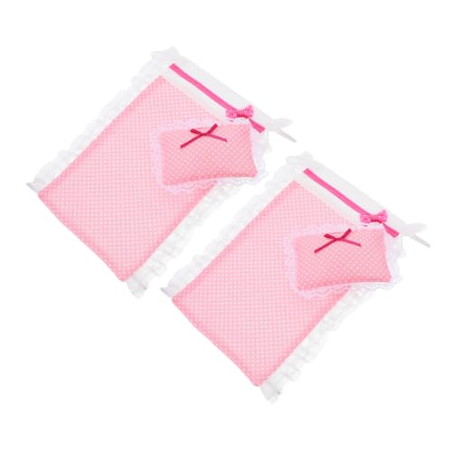 Abaodam 2 Sets Puppenhaus Bettwäsche Set Tuch Miniatur Puppe Bettwäsche Und Kissen Für Puppe Krippe Puppenhaus Schlafzimmer Abaodam 2 Sets Puppenhaus Bettwäsche Set Tuch Miniatur Puppe Bettwäsche Und Kissen Für Puppe Krippe Puppenhaus Schlafzimmer von Abaodam