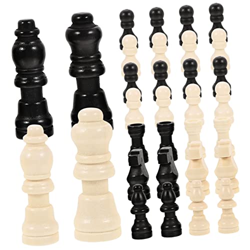 Abaodam 2 Sets Set Schachfiguren Brettspiele Bauern Minischach Schachbrett Schach Holzschach Schachbrettzubehör Schach Für Brettspiel Schachersatz von Abaodam