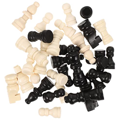 Abaodam 2 Sets Set Schachfiguren Brettspiele Schachbrett Schachtimer Schachuhr Brettspiel Puzzle Brett Mini Schach Holz von Abaodam