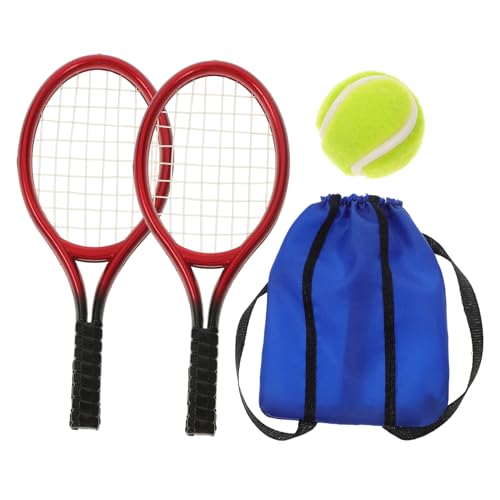 Abaodam 2 Sets Tennisschläger-Ball-Modell, Dekorativer Mini-tennisschläger, Puppenhaus-tennisschläger-Ball von Abaodam