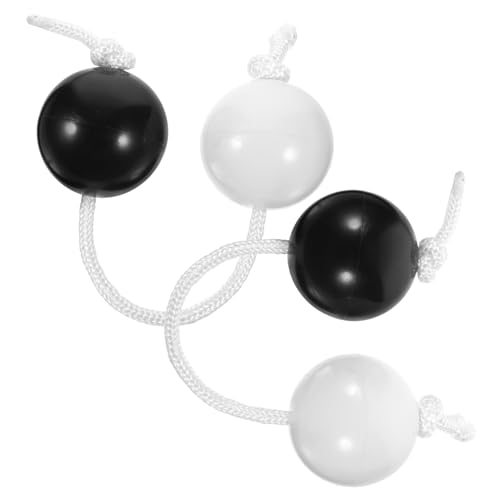 Abaodam 2 Stck Rhythmusball Shaker Weiß Doppelklang Percussion Musikinstrument für Musikliebhaber Geschenkidee Einfache Bedienung Langlebig Sichere Materialien von Abaodam