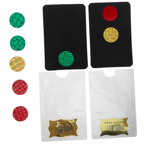 Abaodam 2 Stück Ampelwechselkarte für lustiges Spaßiges für Unterhaltsame Spielkarten für Halloween-Spiele Kinderspielzeug PVC von Abaodam