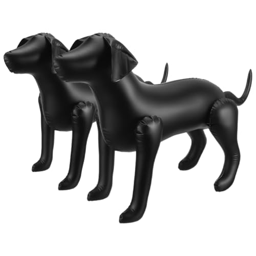 Abaodam 2 Stück Aufblasbarer Hund Lebensechter Blowup-Welpe Aufblasbares Hundemodell Hundeballons Geburtstag Hochzeit Hunde-Motto-Party-Dekoration von Abaodam