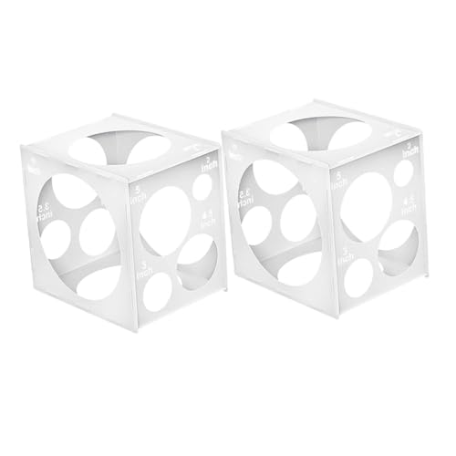 Abaodam 2 Stück Box Ballonmessbox Ballonbögen Ballongrößenloch Ballonmesswerkzeug Zusammenklappbarer Ballongrößenmesser Ballonfüllmaschine Ballonboxen Punch Balloon Weiß Pvc Abaodam 2 Stück Box Ballonmessbox Ballonbögen Ballongrößenloch Ballonmesswerkzeug Zusammenklappbarer Ballongrößenmesser Ballonfüllmaschine Ballonboxen Punch Balloon Weiß Pvc von Abaodam