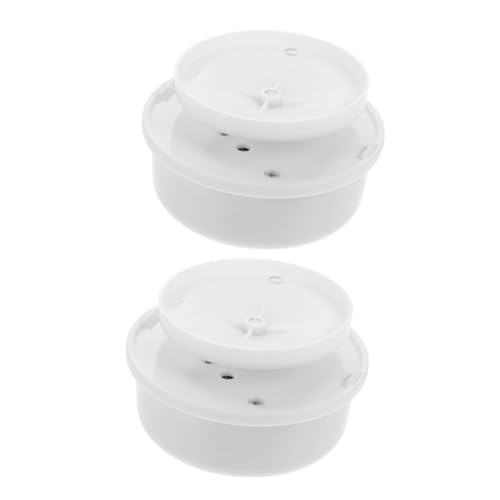 Abaodam 2 Stück Box Spieluhr Display Ständer Ornament Ständer für Display Schneekugel Basis Drehbarer Ständer für Display Kugel Ständer Kugelhalter Kunststoff Weiß von Abaodam