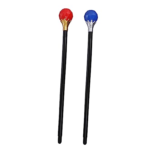 Abaodam 2 Stück Cosplay-Stock Halloween Party Halloween Halloween königliches Rollenspiele Requisite Zauberstab Requisiten Cosplay Kostüm Stütze Plastik rot von Abaodam