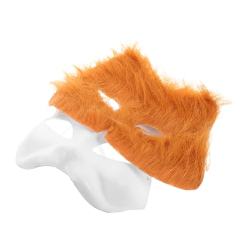 Abaodam 2 Stück Diy Katzen und Fuchsmaske Bastelmasken für Halloween Karneval und Cosplay aus Sicherem zum Ausmalen und Gestalten von Abaodam