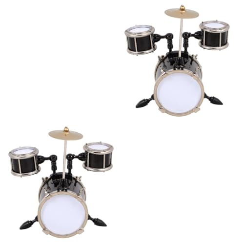 Abaodam 2 Stück Drum Modell Hochrealistisches Musikinstrument für Puppenhaus Dekoration für Geburtstage und Feste Simulierter Trommel von Abaodam