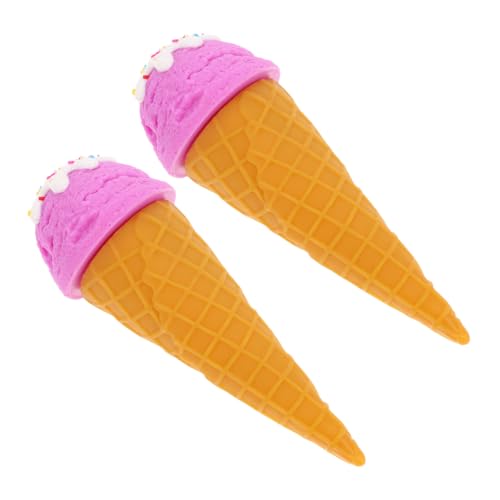 Abaodam 2 Stück Eismodell Simulation Essen Dessert Simulationskuchenmodell Eiswaffel Requisiten für Eiscreme-Displays Essen für Puppenhaus vorgeben künstliches selber Machen von Abaodam