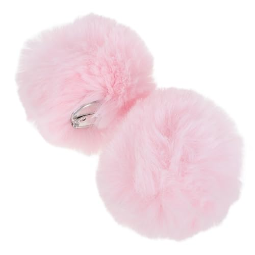 Abaodam 2stücke Flauschige Kaninchenschwanz Mit Rosa Pompons Niedliches Tierkostüm-zubehör Für Halloween Und Cosplay-Partys von Abaodam