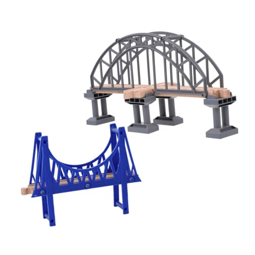 Abaodam 2 Stück Gleis Kreuzen Eisenbahnbrücke Brückenmodell Selber Bauen Erweiterungszubehör Für Kindereisenbahnen Holzeisenbahn-hängebrücke Hölzern von Abaodam