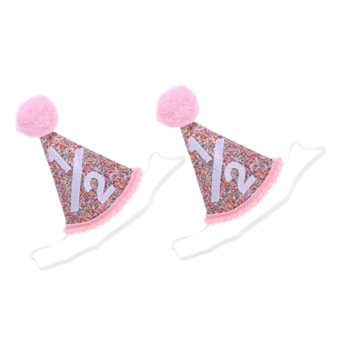 Abaodam 2 Stück Glitzernde Geburtstagskrone Geburtstagshüte für Fotoshootings Partyaccessoires für Ersten Geburtstag und Halbgeburtstag von Abaodam