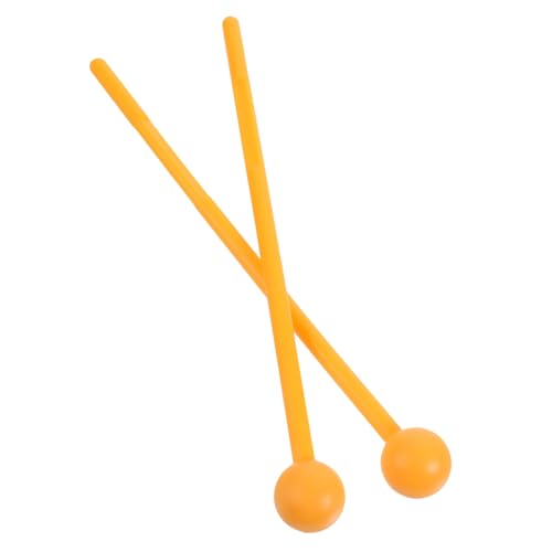 Abaodam 2 Stück Glockenspiel Hammer Handtrommel Trommelstock Instrument Glockenspiel Xylophon Krocket Jingle Tenor Filz Snare Drum Draht Kick Drum Pedal Sound Rhythmus Doppelpad Ständer von Abaodam
