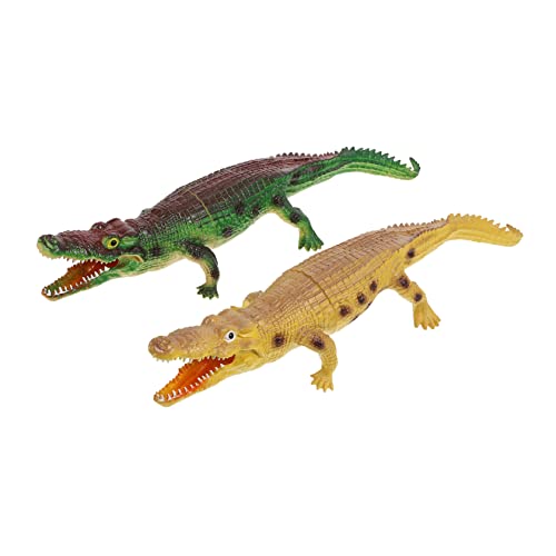 Abaodam 2 Stück Großes Weiches Krokodilspielzeug Realistisches Alligator Modell mit Geräuschfunktion für Badewanne und Spielplatz Simulationstier für Kreative Spielmomente Abaodam 2 Stück Großes Weiches Krokodilspielzeug Realistisches Alligator Modell mit Geräuschfunktion für Badewanne und Spielplatz Simulationstier für Kreative Spielmomente von Abaodam