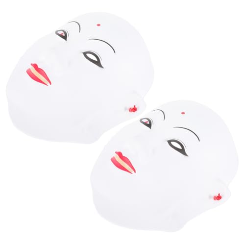 Abaodam 2 Stück Gruselige Halloween-Maske Halloween geführt Maskerade Gruseliges Halloween Spinne Halloween Horror Masken Halloween-Gesichtsabdeckung gruselige Cosplay-Maske Plastik Weiß von Abaodam