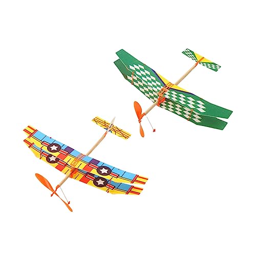 Abaodam 2 Stück Gummiband Flugzeug Spielzeug Selbstgemacht Segelflugzeug für Kinder Pädagogisches Modellspielzeug für Outdoor Aktivitäten Abaodam 2 Stück Gummiband Flugzeug Spielzeug Selbstgemacht Segelflugzeug für Kinder Pädagogisches Modellspielzeug für Outdoor Aktivitäten von Abaodam