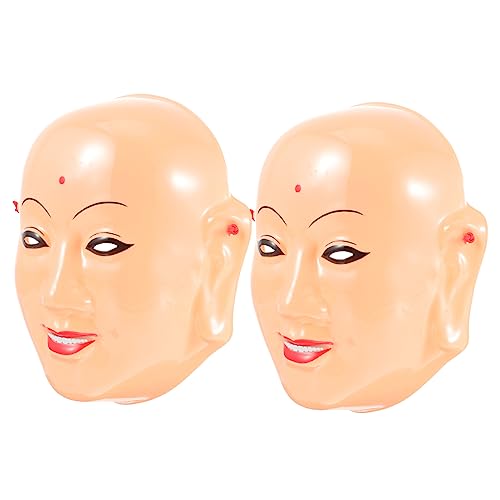 Abaodam 2 Stück Halloween-Maskenverzierung Kostüm Cosplay Maskerade Halloween gruselig Gesicht Gruselige Halloween-Maske gruselige Halloween-Party-Maske Party-Streich- Plastik von Abaodam