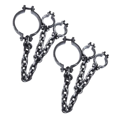 Abaodam 2 Stück Halloween Plastikfesseln Leichte Realistische Handschellen Wiederverwendbare Gefängnis-accessoires für Halloween-kostüm Spukhaus-deko Party-requisiten von Abaodam