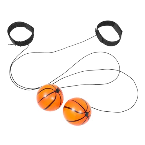 Abaodam 2 Stück Handgelenk Hüpfball Trainer Rückprallball Baseball Rückspiel Elastischer Seilball Rückprall Hüpfball Mit Armband Hüpfball Mit Handschlaufe Handgelenk Trainingsball von Abaodam