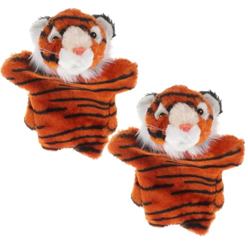 Abaodam 2 Stück Handpuppe Früherziehung Interaktive Tiere Handpuppe Lernspielzeug Handpuppe Requisite Puppenspielzeug Sprachtraining Handpuppe Plüsch von Abaodam