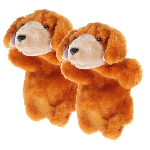 Abaodam 2 Stück Handpuppe Früherziehung geldschrank beemysafe handspielpuppen Soft Toy plushible snugible funnytoys dekoratives Handpuppenspielzeug kleine Handpuppe Plüsch Orange von Abaodam