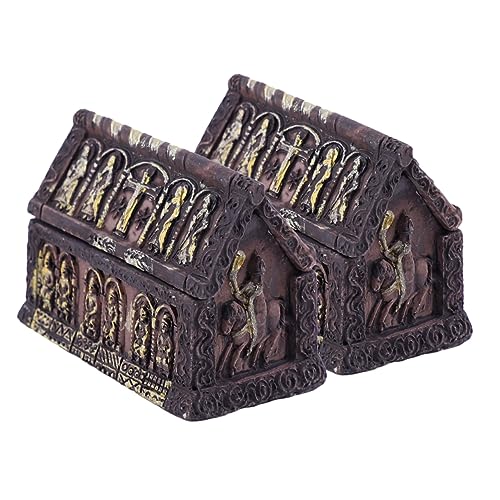 Abaodam Miniatur-Halloween-sarg-Ornamente-Set Harz Mini-sarg-Boxen Für Halloween- 2 Stück Abaodam Miniatur-Halloween-sarg-Ornamente-Set Harz Mini-sarg-Boxen Für Halloween- 2 Stück von Abaodam