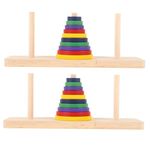 Abaodam 2 Stück Hölzernes Intelligenzspielzeug Teiliges Tower of Hanoi Puzzle für Erwachsene Kreatives Denkspiel Problemlösungsfähigkeiten für DIY Partys und Familienunterhaltung Abaodam 2 Stück Hölzernes Intelligenzspielzeug Teiliges Tower of Hanoi Puzzle für Erwachsene Kreatives Denkspiel Problemlösungsfähigkeiten für DIY Partys und Familienunterhaltung von Abaodam