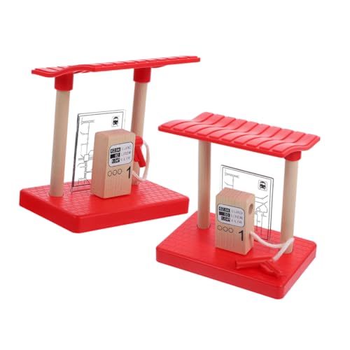 Abaodam 2 Stück Holz Zugschienen Zubehör Teiliges mit Realistischer Tankstellen Szenerie und Pädagogisches Holzspielzeug für Kreatives Zugbahn Pretend Play zu Hause Kindergarten Abaodam 2 Stück Holz Zugschienen Zubehör Teiliges mit Realistischer Tankstellen Szenerie und Pädagogisches Holzspielzeug für Kreatives Zugbahn Pretend Play zu Hause Kindergarten von Abaodam