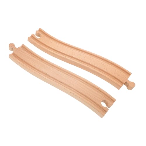 Abaodam 2 Stück Holzbahngleis spielzeugzug Holzspielzeug Zug Modularer Gleisbau Holzspielzeug für Magnetzüge Murmelbahnen für Weltraumspielzeug hölzern Khaki Abaodam 2 Stück Holzbahngleis spielzeugzug Holzspielzeug Zug Modularer Gleisbau Holzspielzeug für Magnetzüge Murmelbahnen für Weltraumspielzeug hölzern Khaki von Abaodam