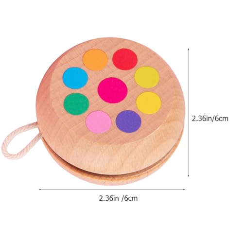 Abaodam 2 Stück Holzspielzeug Yo aus Nachhaltigem Buche Holz Pädagogisches Fingertipp Kleinkinder Hand Auge koordination und Reaktionsfähigkeit von Abaodam