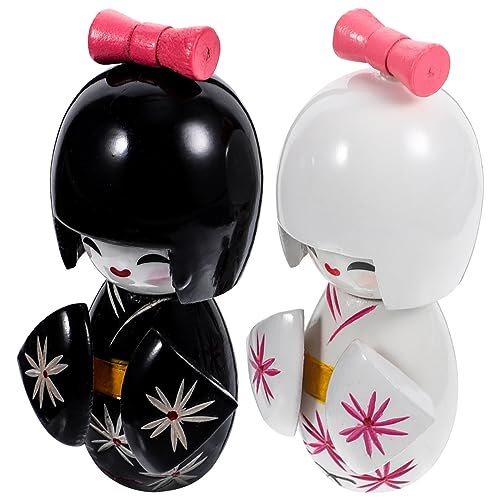 Abaodam 2 Stück Japanische Kimono Puppen aus Holz Dekorative Figuren für Schreibtisch und Zuhause für Japanische Kunstliebhaber und Stilvolle Einrichtung Abaodam 2 Stück Japanische Kimono Puppen aus Holz Dekorative Figuren für Schreibtisch und Zuhause für Japanische Kunstliebhaber und Stilvolle Einrichtung von Abaodam
