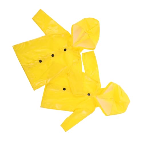 Abaodam 2 Stück Kinderpuppe Regenjacke Teilig Gelb Leicht Ausziehbar Realistisches Design Für Figuren Als Puppenhaus Deko Und Freizeitkleidung von Abaodam