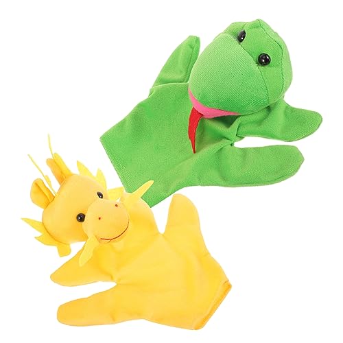 Abaodam 2 Stück Kinderpuppe interaktive Puppen interaktives Handpuppe Plüschtier Puppen Tierpuppe Puppen für Babys Plüschspielzeug Puppenspielzeug Plüschpuppe Stoff von Abaodam