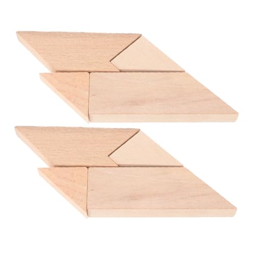 Abaodam 2 Stück Kinderpuzzle Puzzle Holz Khaki von Abaodam